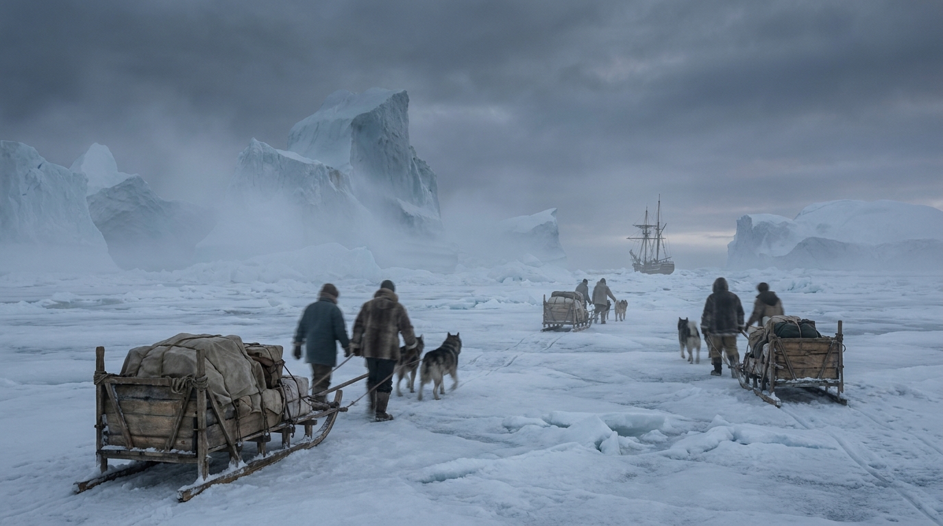 Location: The Arctic Ocean / Frozen Sea