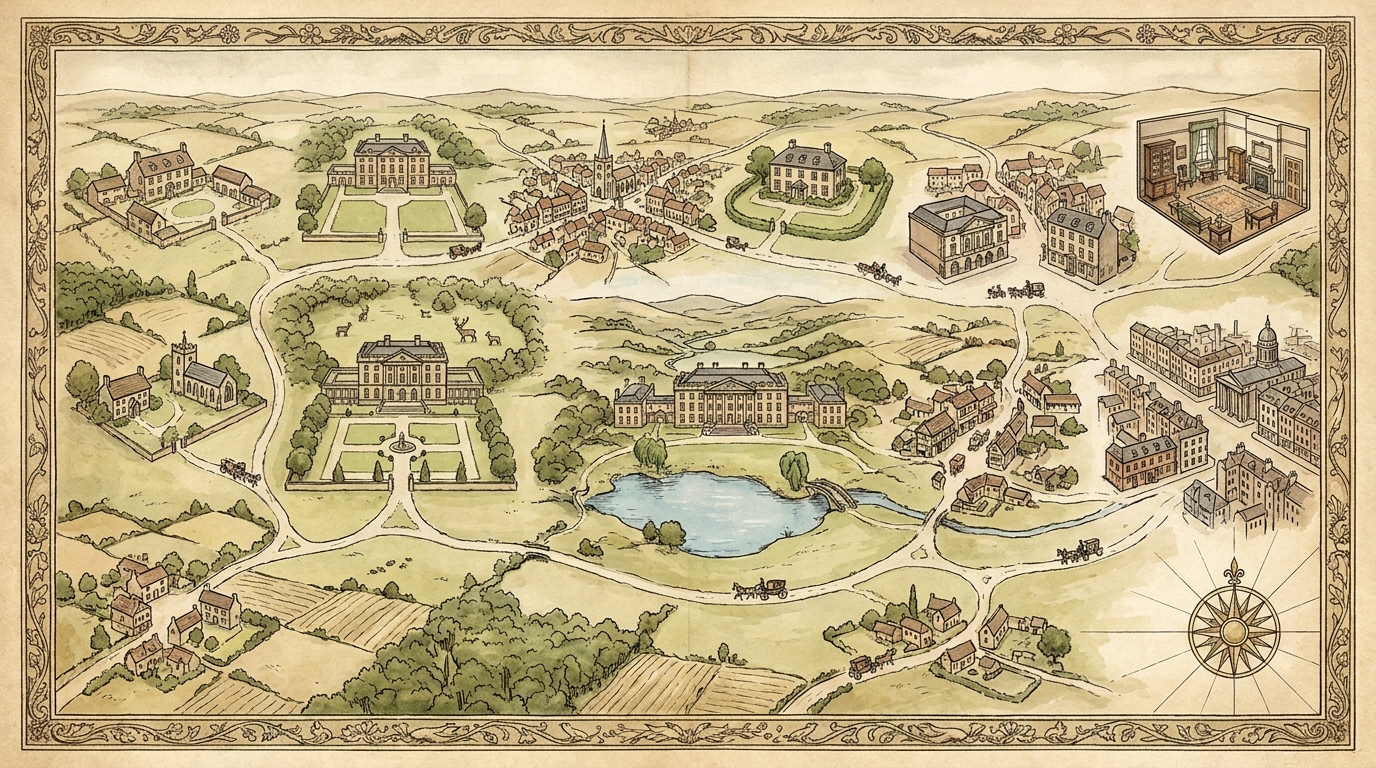Map: Pride and Prejudice