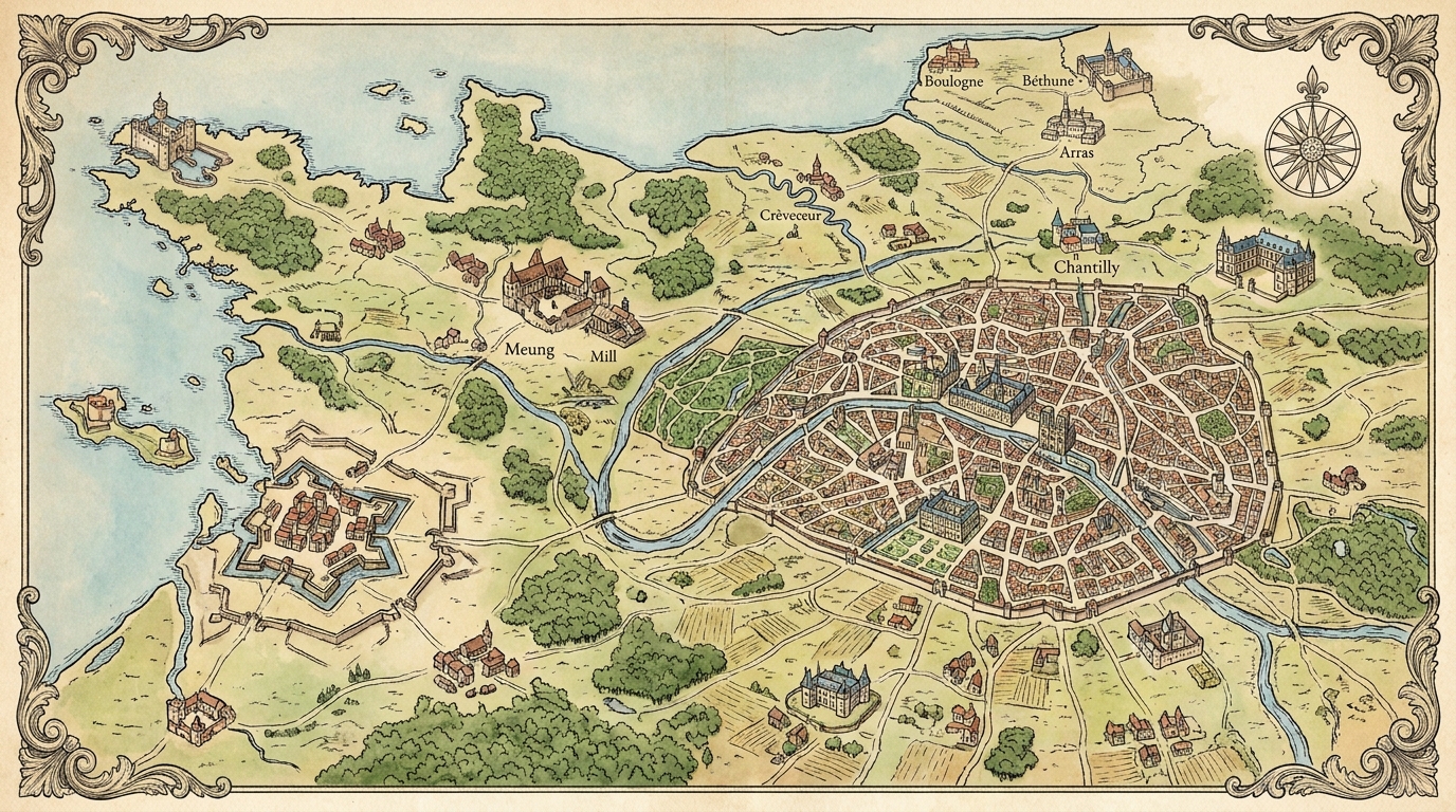 Map: The Three Musketeers